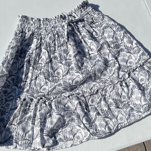 cupcakes & cashmere blue and White Patterned A-Line Skirt